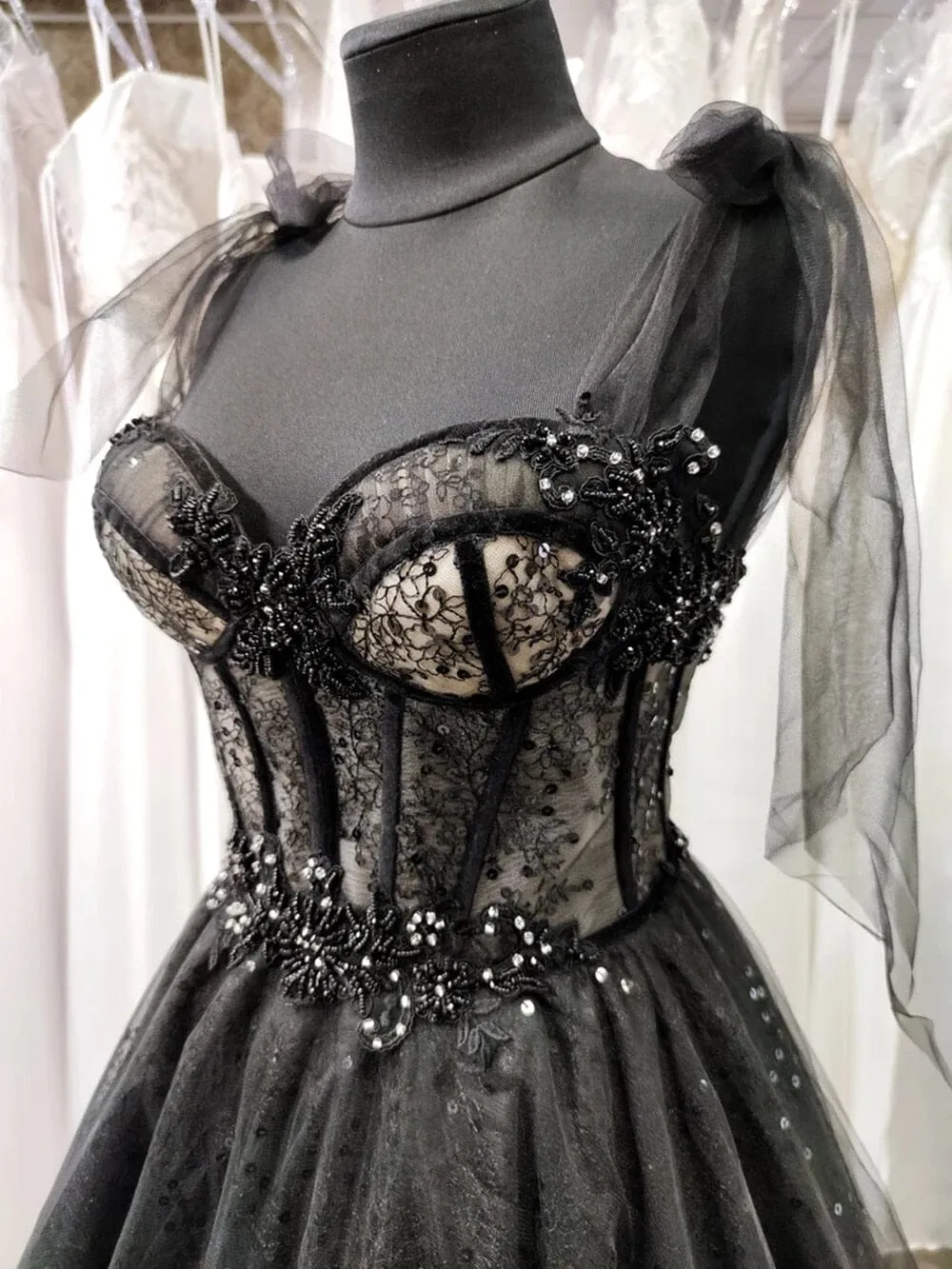 Gothic Glamour Wedding Dress