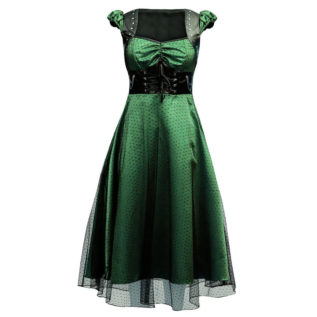 Grazia Green Gothic Dress