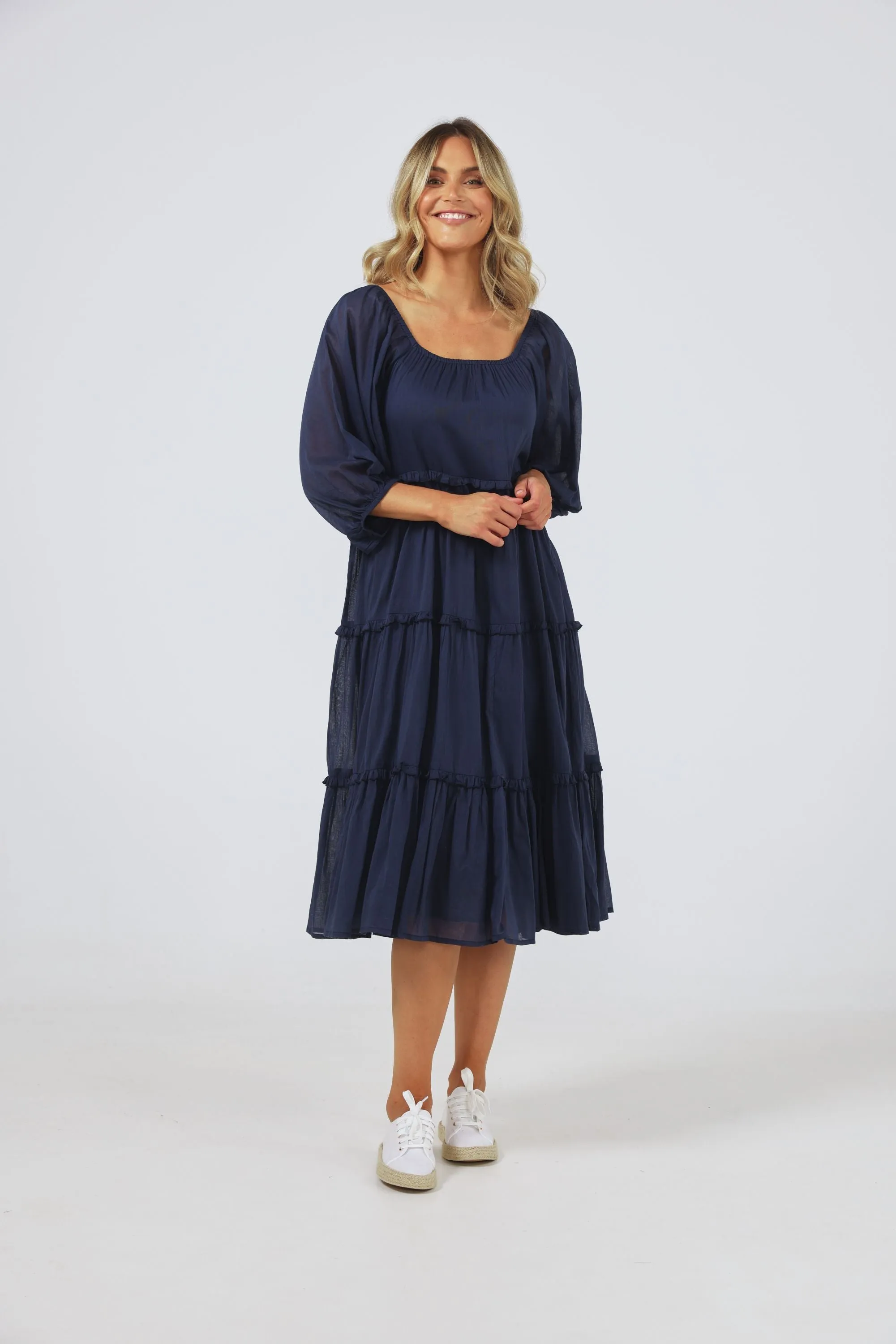 Grenadine Dress (Navy)