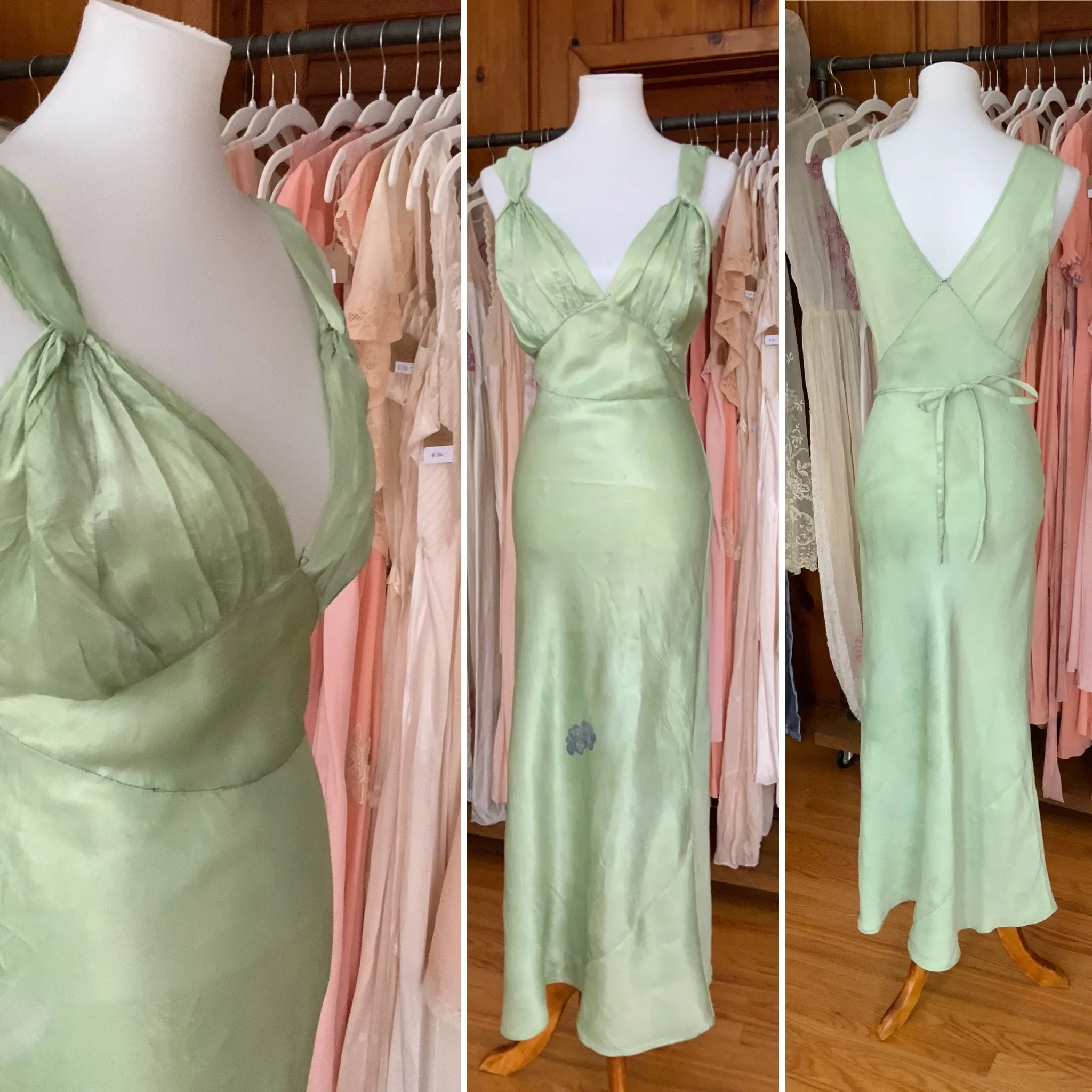 Hand Dyed Nightgown/Slip Dress - 50s - Bridal