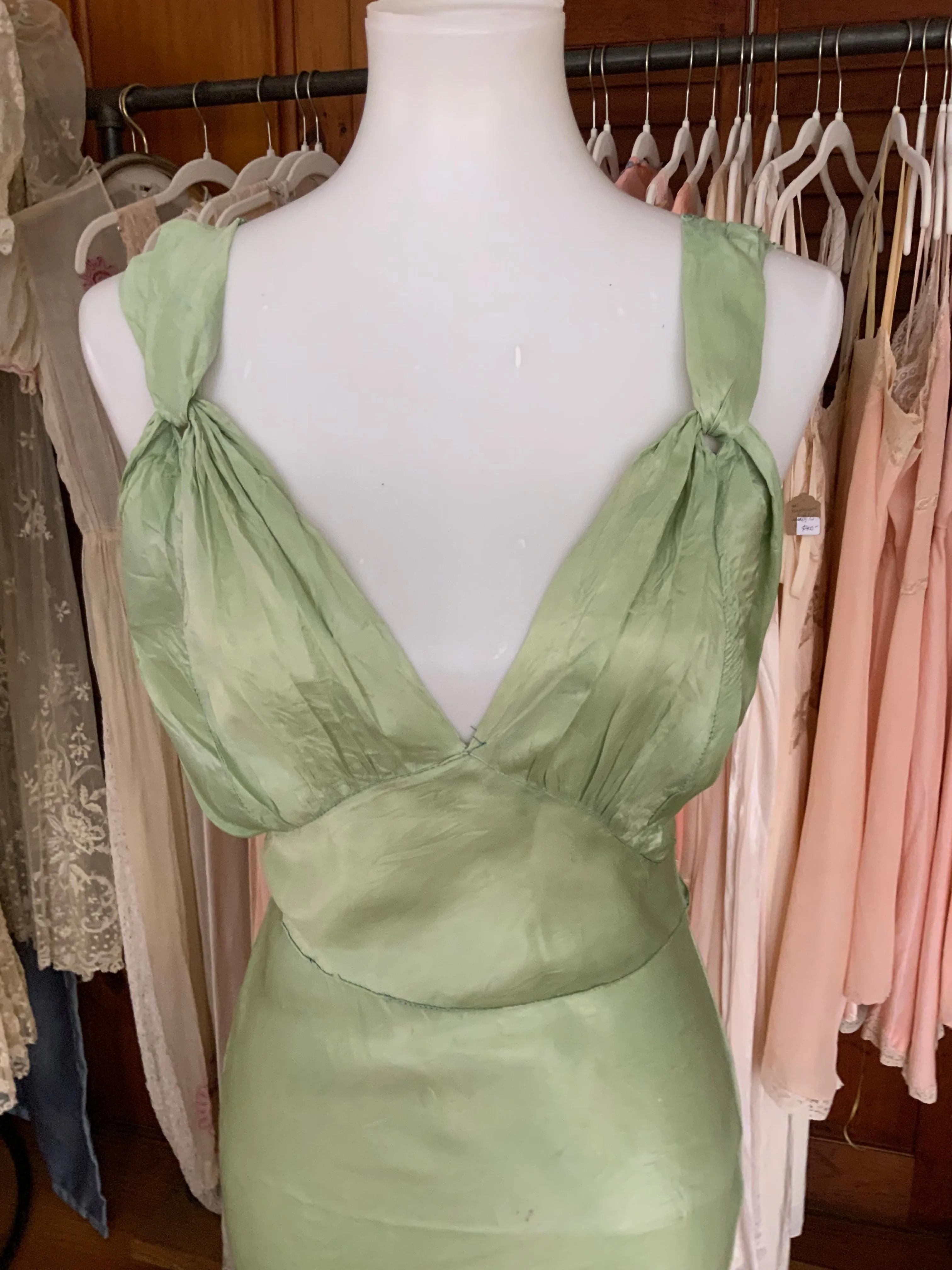 Hand Dyed Nightgown/Slip Dress - 50s - Bridal