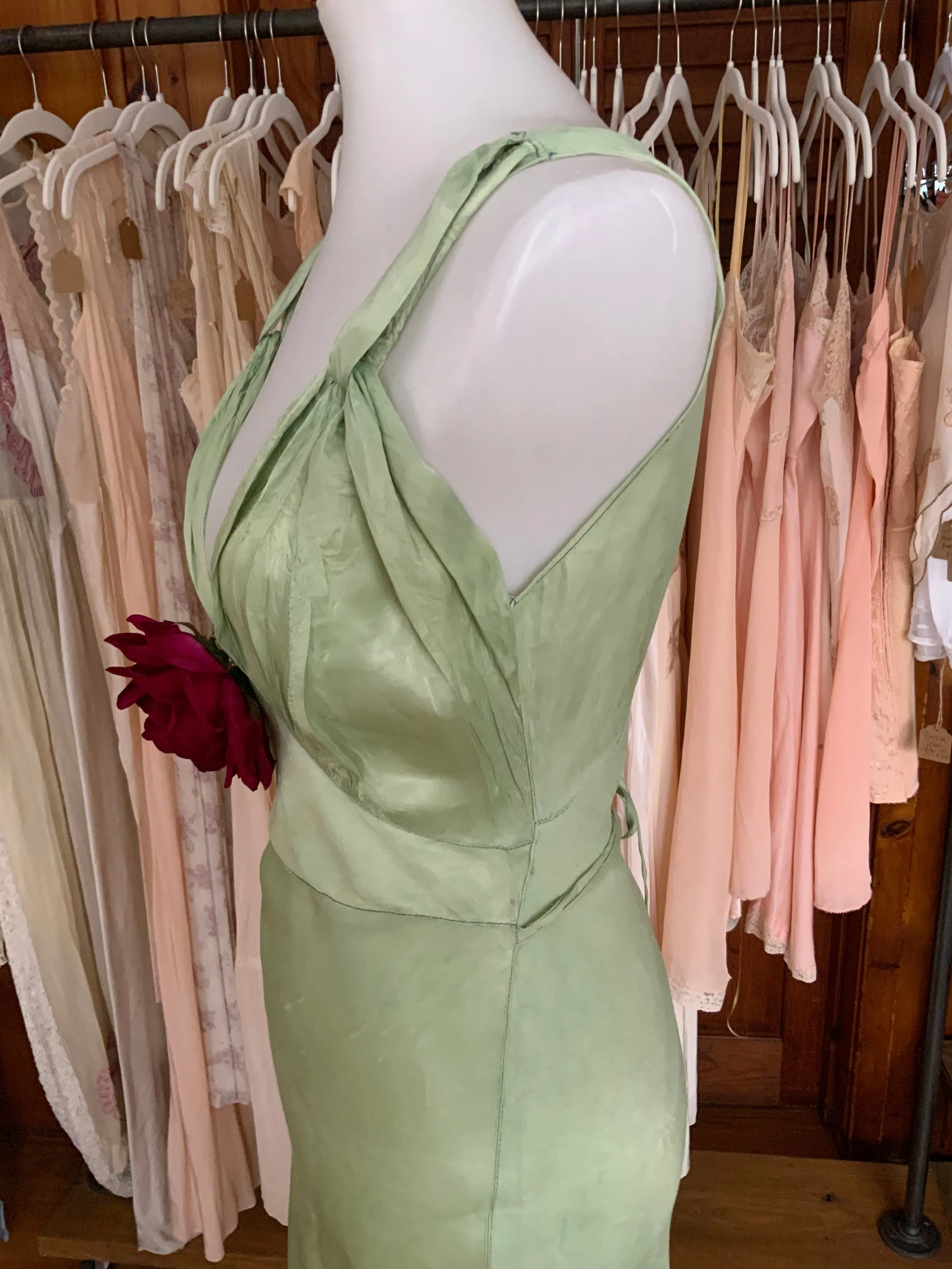 Hand Dyed Nightgown/Slip Dress - 50s - Bridal