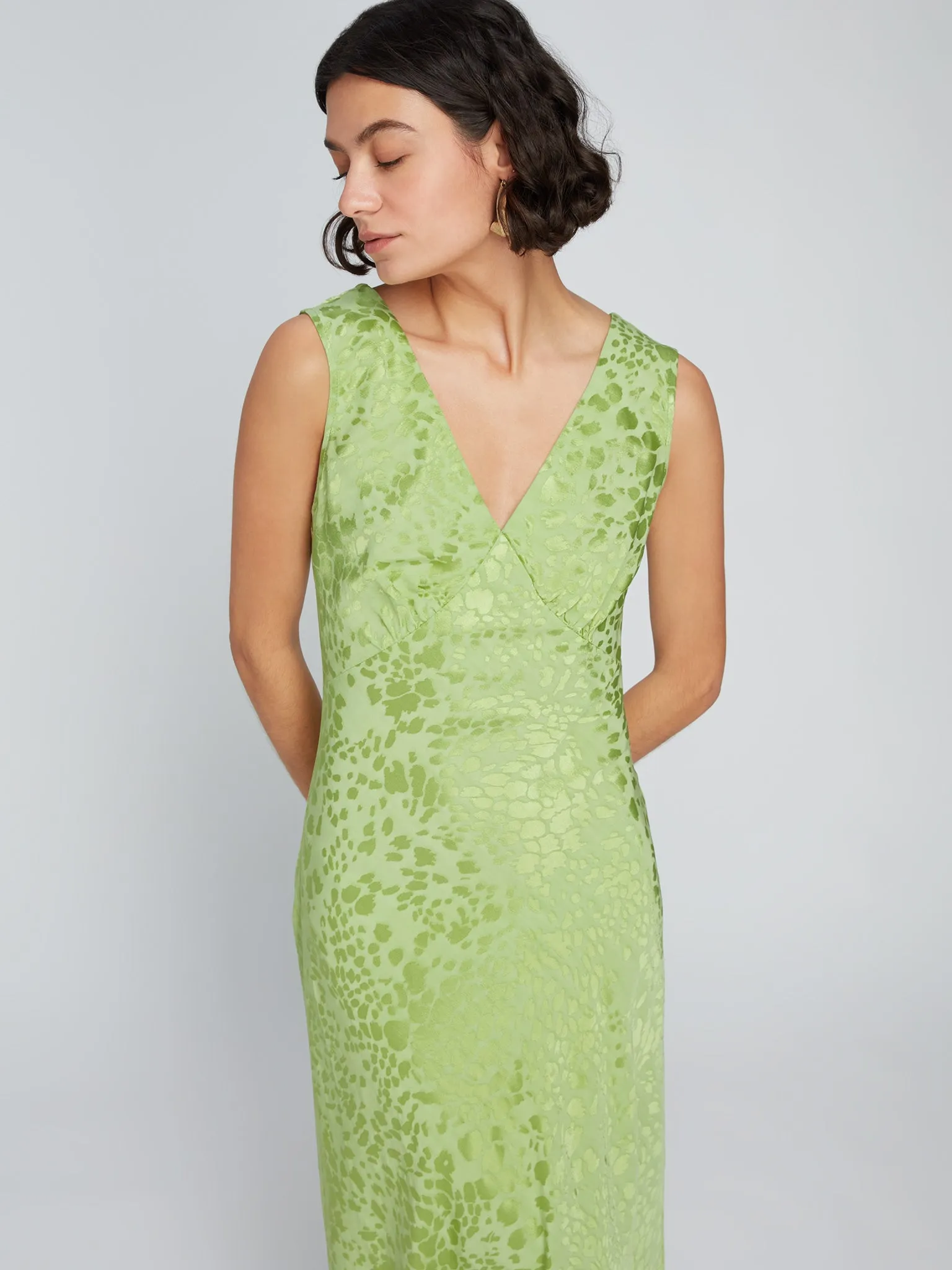 Iris Maxi Dress in Pistachio Green