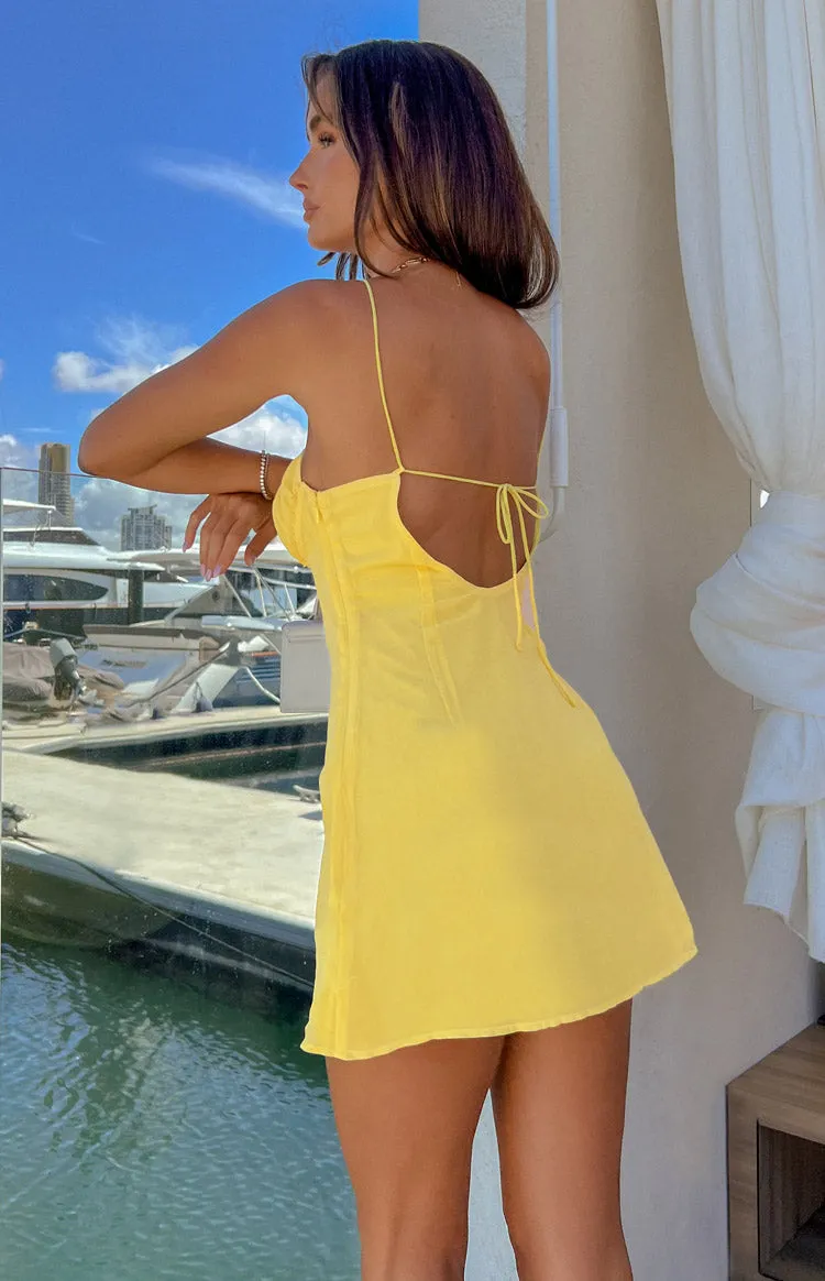 Isabel Yellow Mini Dress