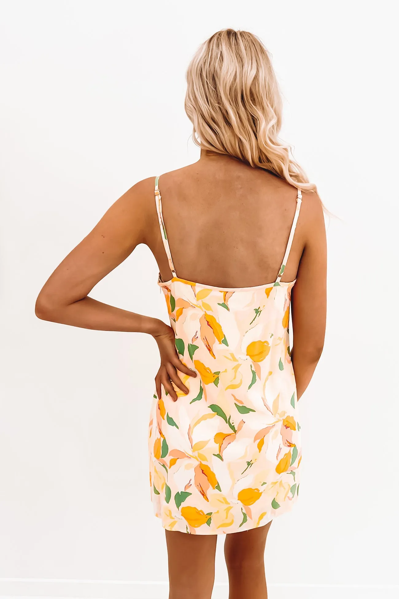 Ivy Slip Mini Dress Apricot