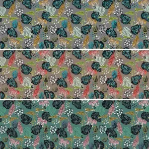 Jaguar and Leaves Modal Jersey Fabric