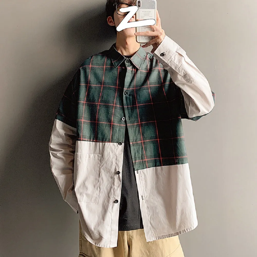 Japanese Style Oversized Button-Up Shirt