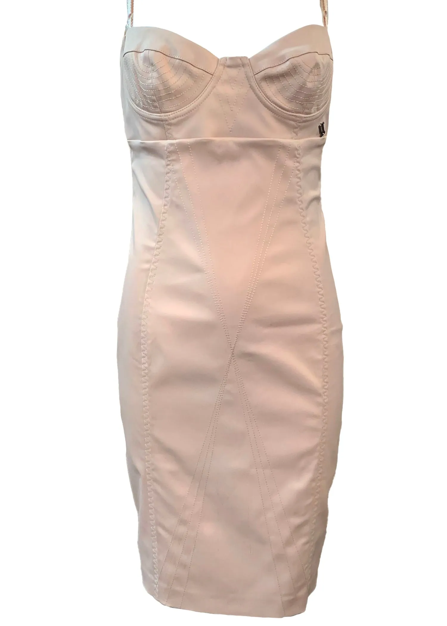 John Galliano Early 2000s Pink Lingerie "Girdle"Dress