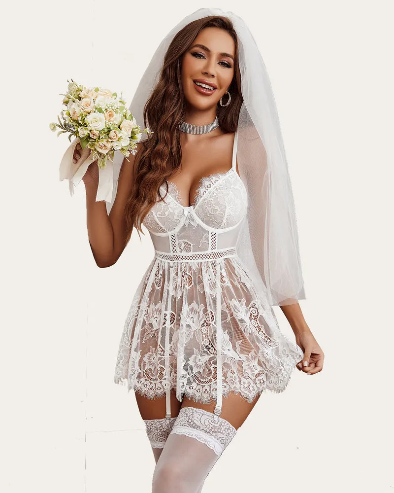 Lace Babydoll Slip Dress