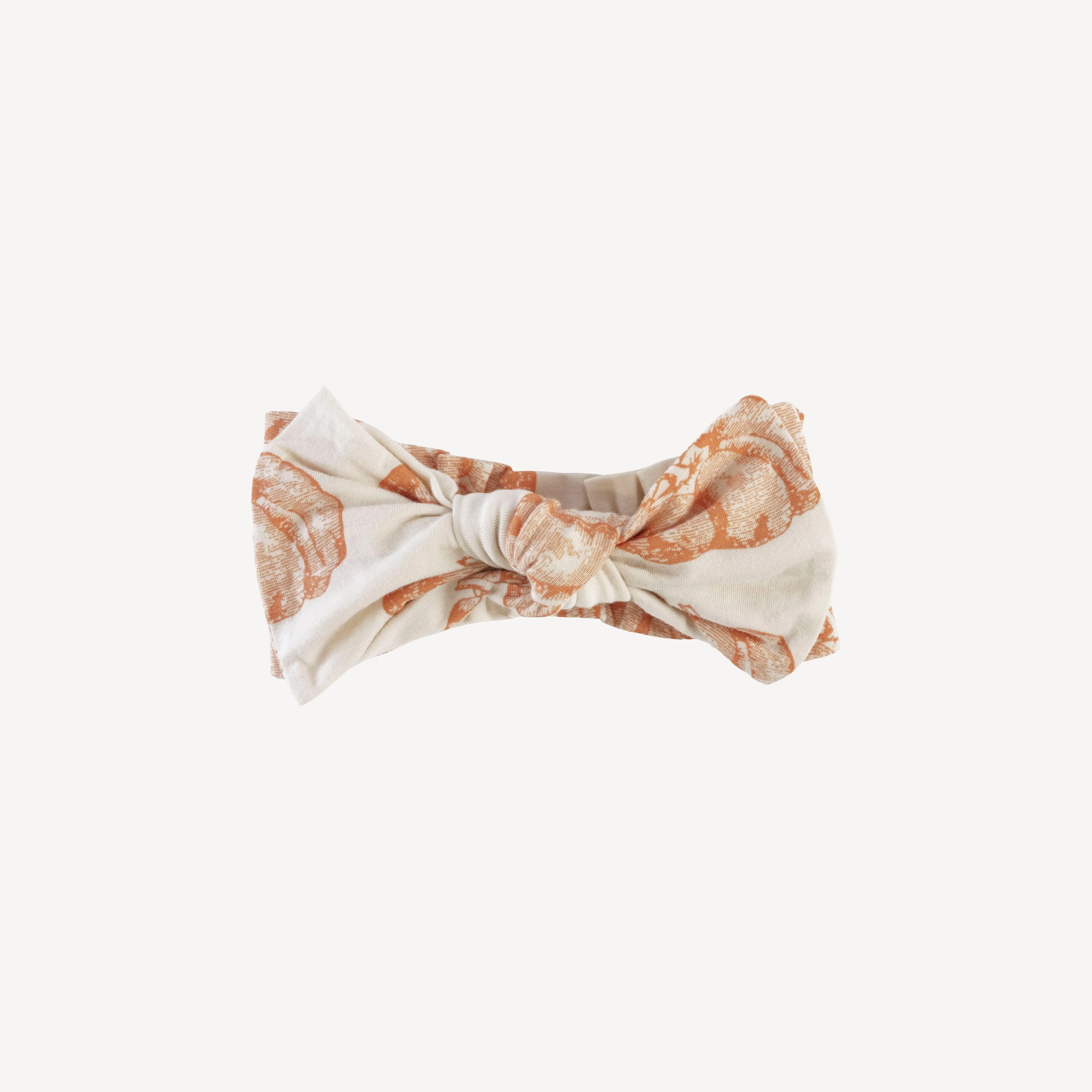 large bow elastic headband | harvest pumpkin | lenzing modal