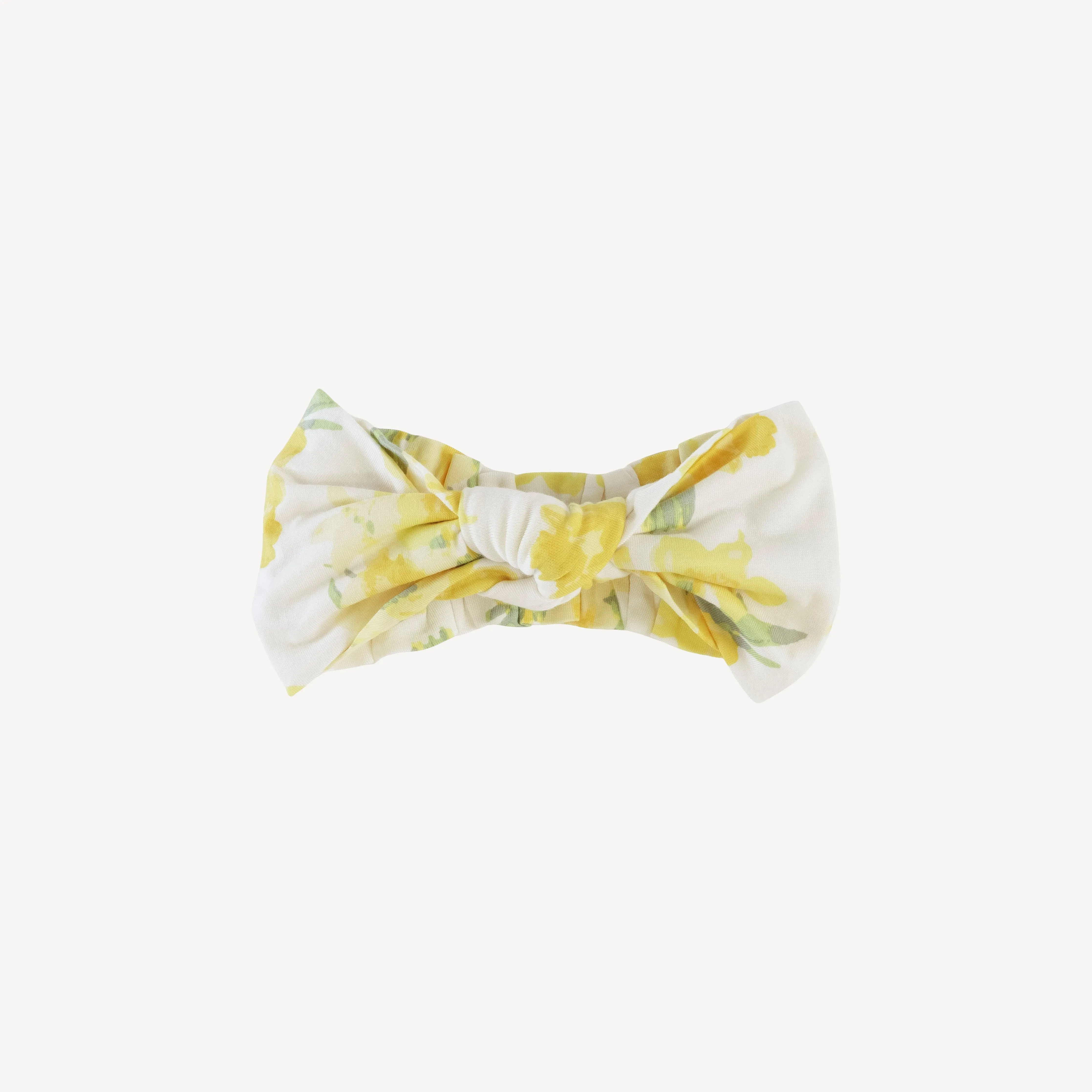 large bow elastic headband | watercolor daffodil | lenzing modal