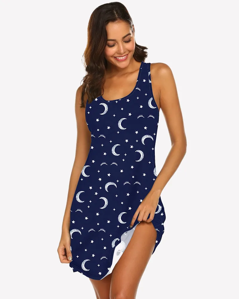 Leopard Print Racerback Sleep Dress