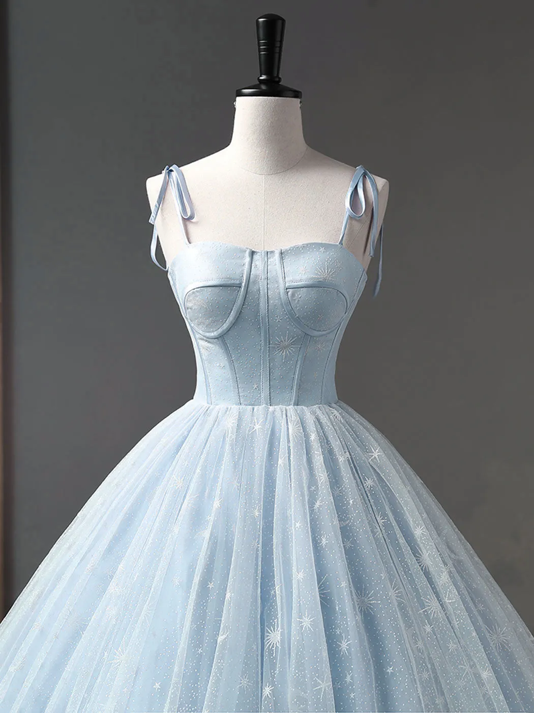 Light Blue Ball Gown Corset Prom Dress Quinceanera Dress