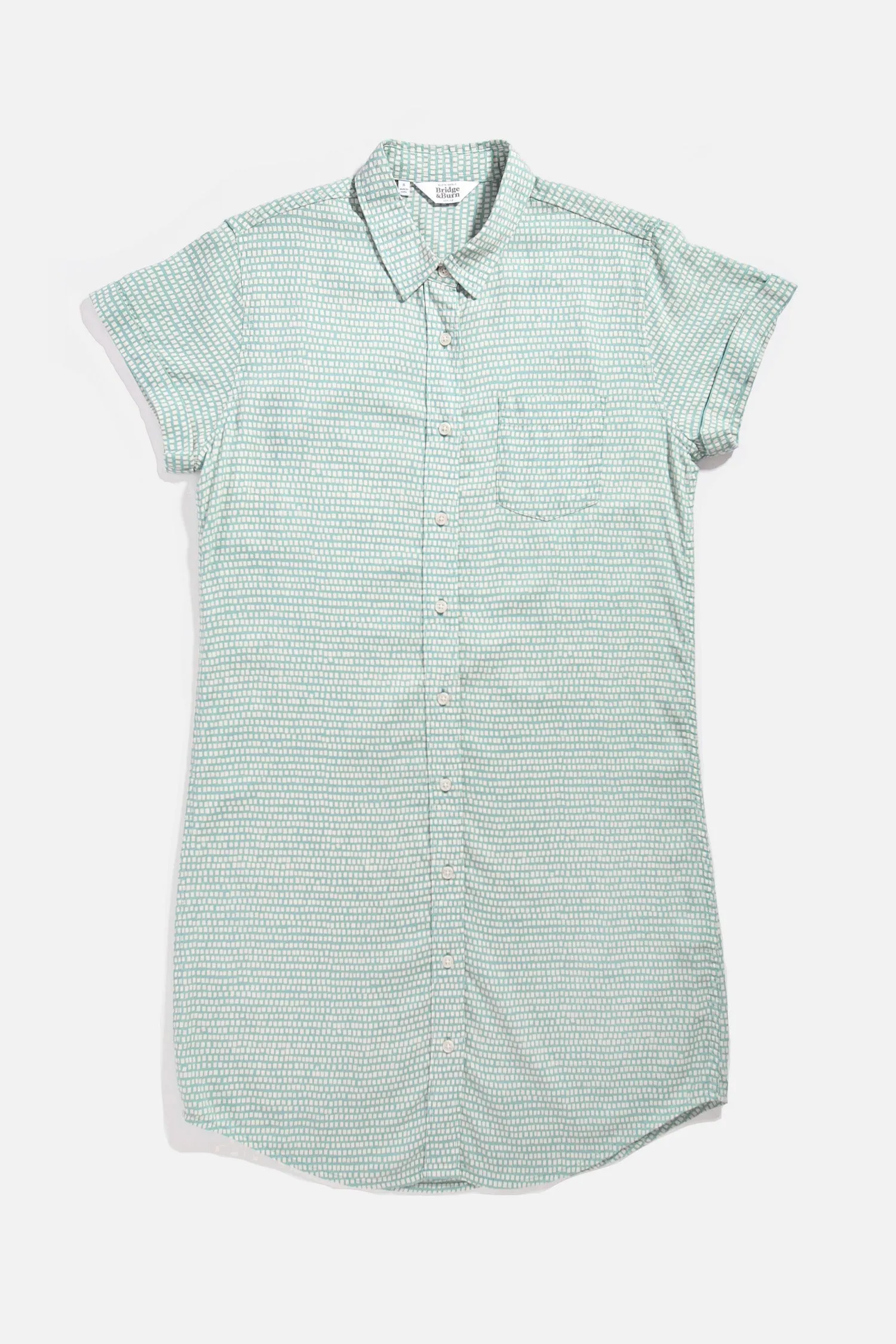 Loren Shirt Dress / Aqua Tiles