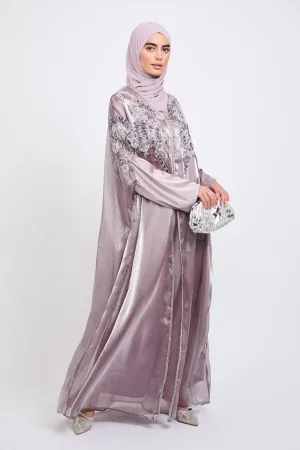 Luxury Botanical Garden Embellished Cape - Parisian Purple