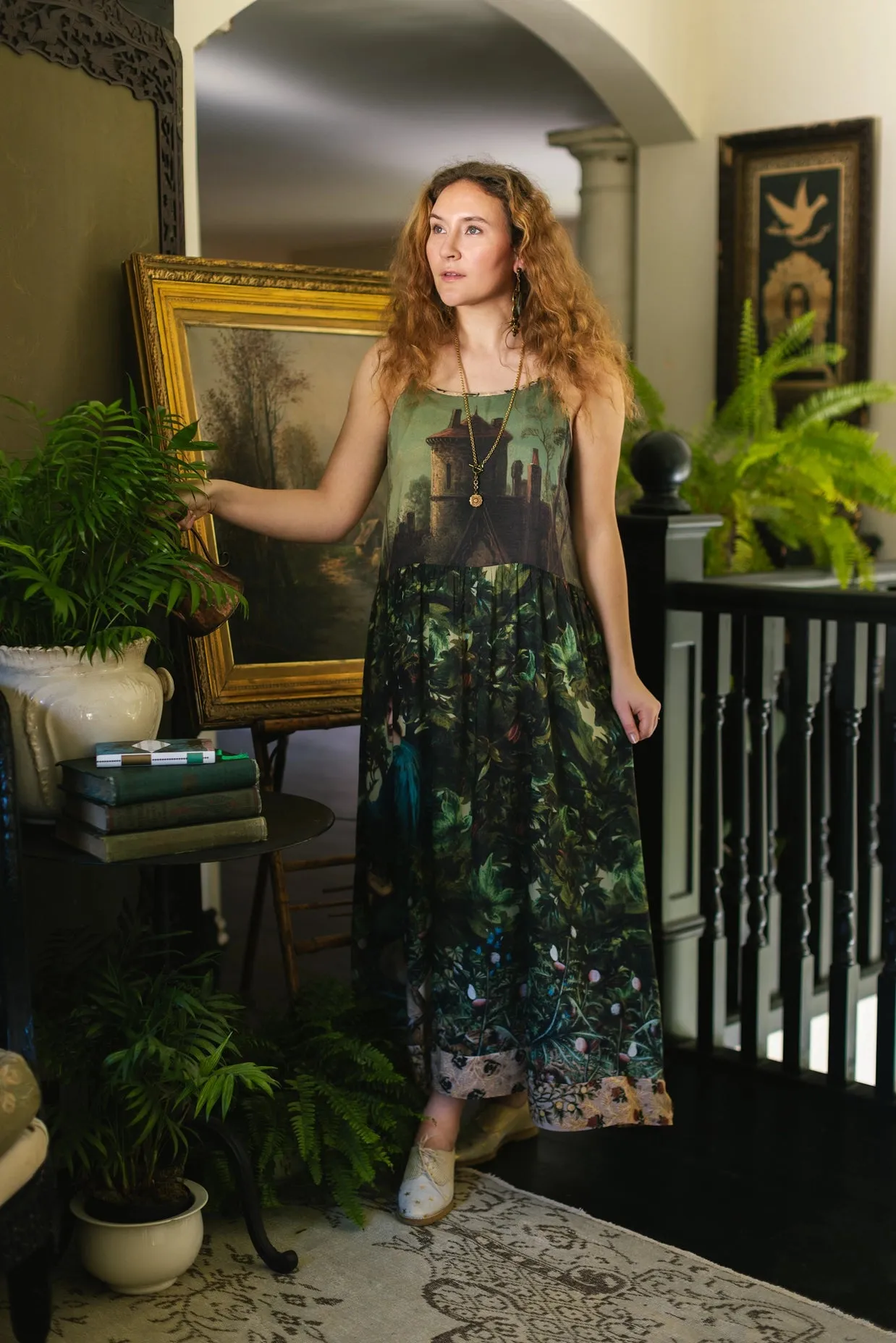 Market Of Stars Bella Notte Bohéme Bamboo Slip Dress with Moon and Rabbit - Preorder Ships August 1 - 30th