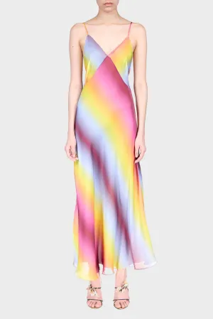 Maxi Slip Dress in Rainbow