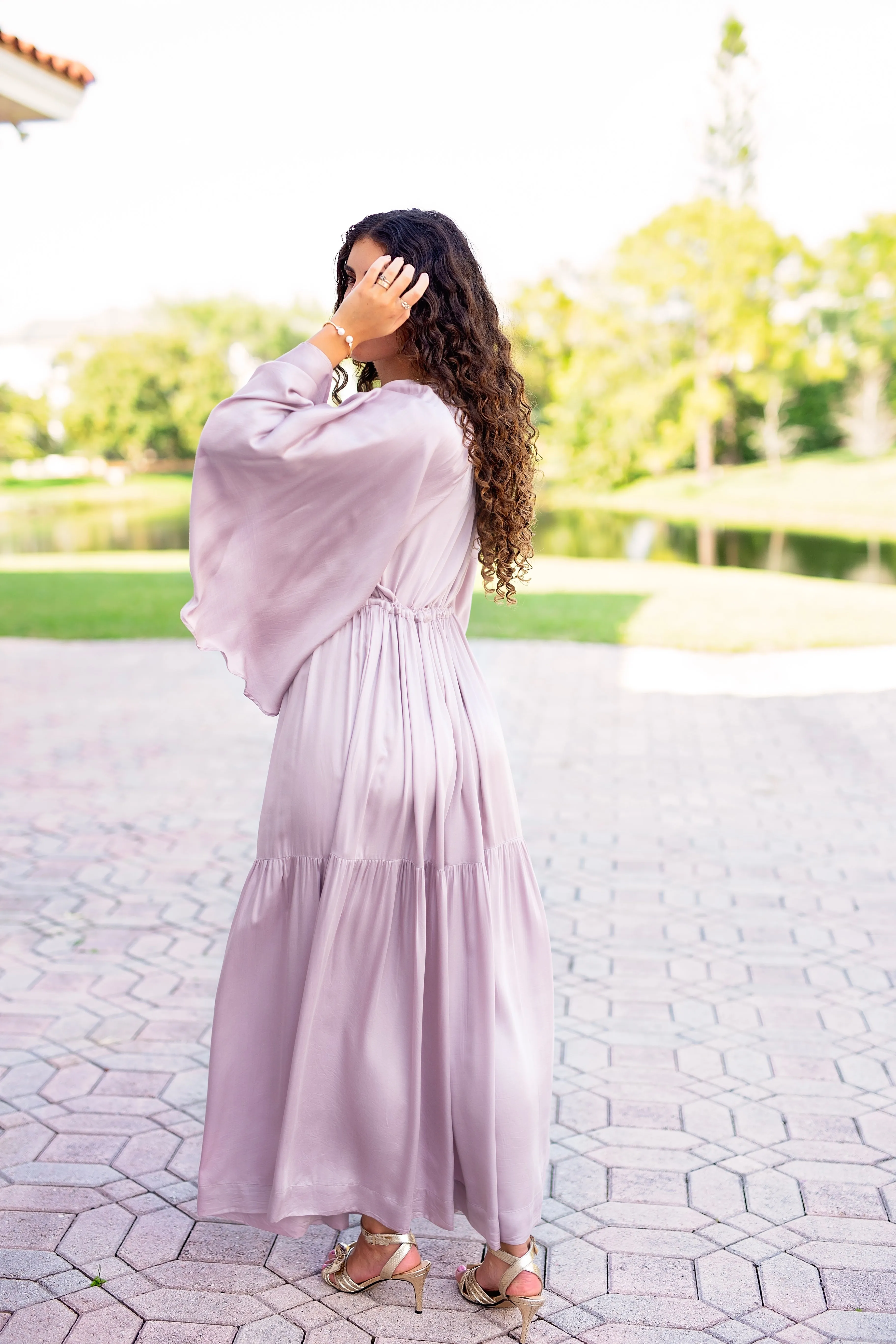 Mazel Dress - Lilac Premium Modal Satin