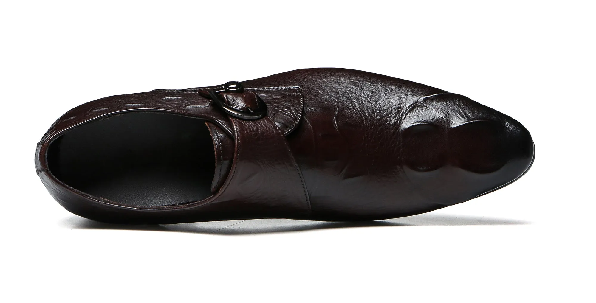 Men's Alligator Buckle Leather Loafers