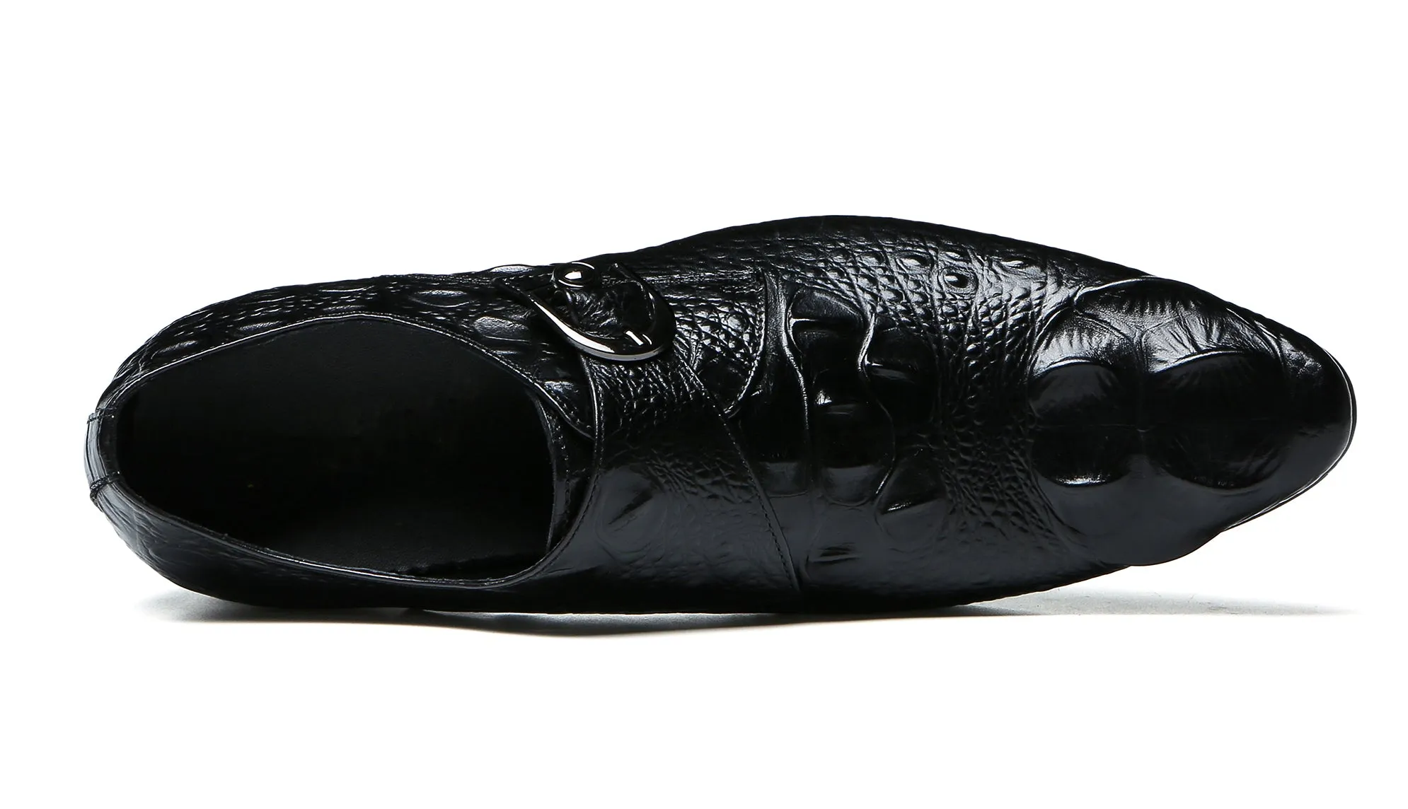 Men's Alligator Buckle Leather Loafers