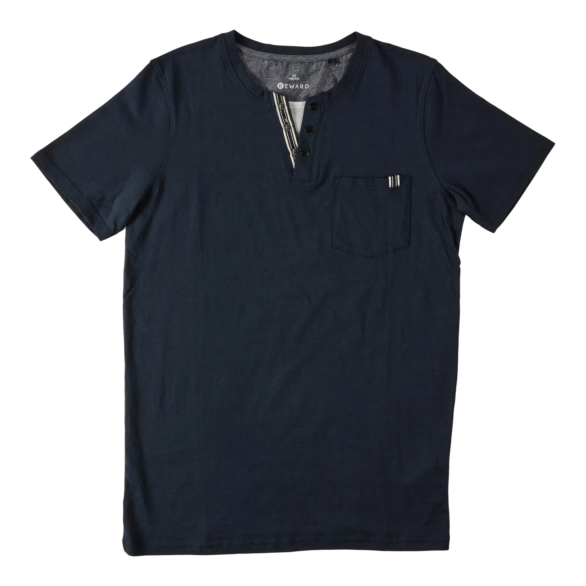 Men's Henley T-Shirt with Front Pocket