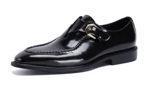 Men's Patent Leather Loafers Monk Strap