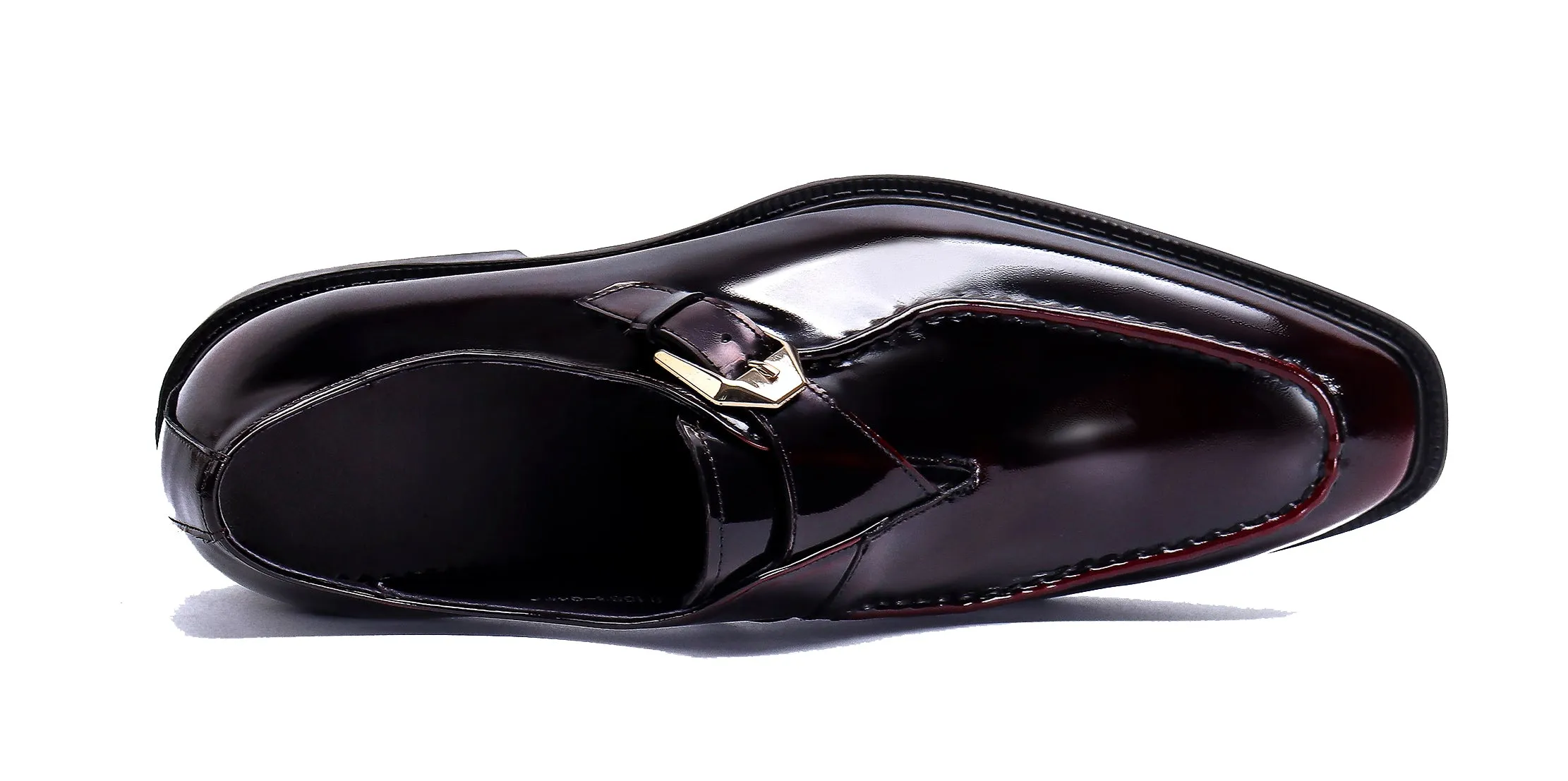 Men's Patent Leather Loafers Monk Strap