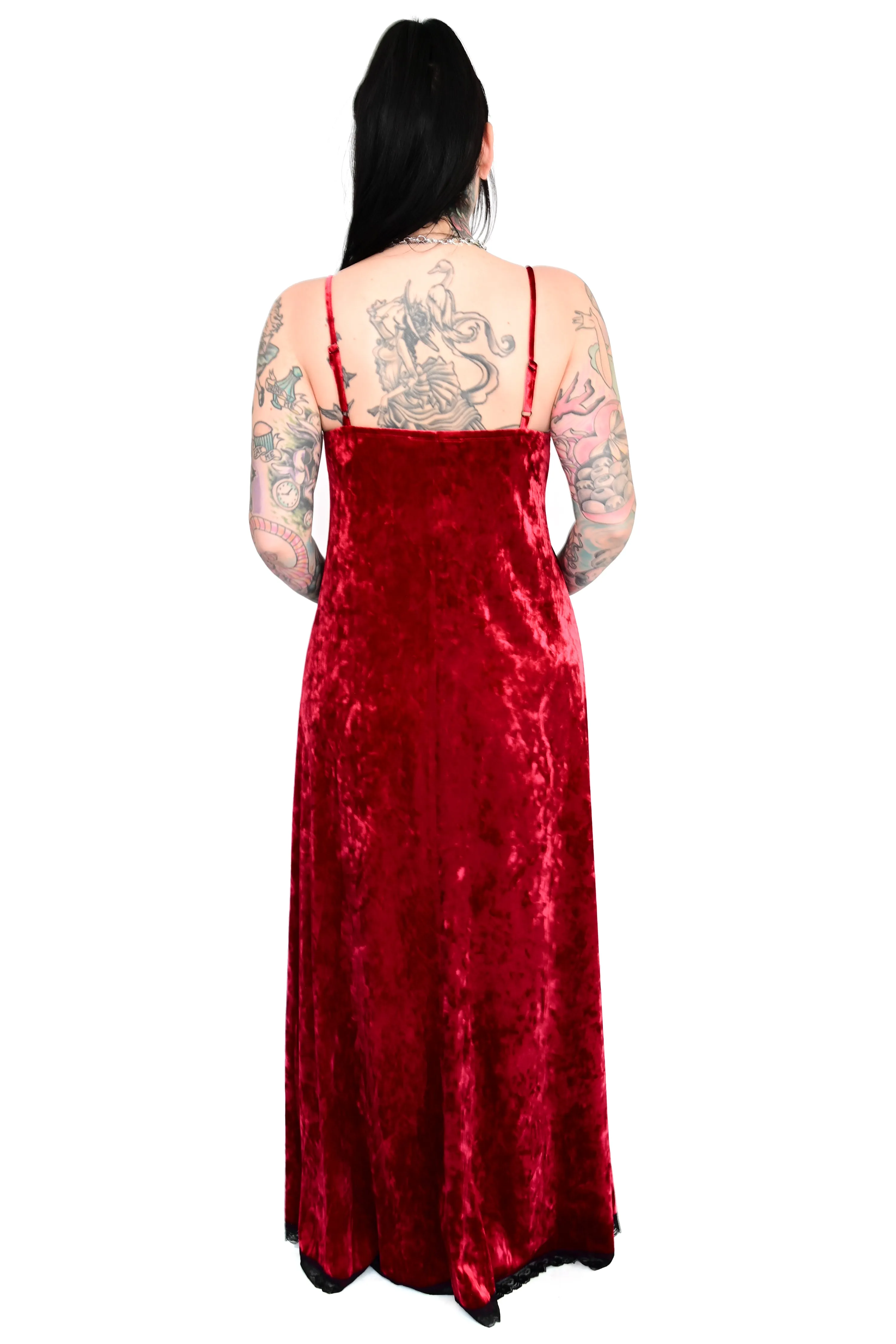 Miss World Maxi Dress - Red Velvet