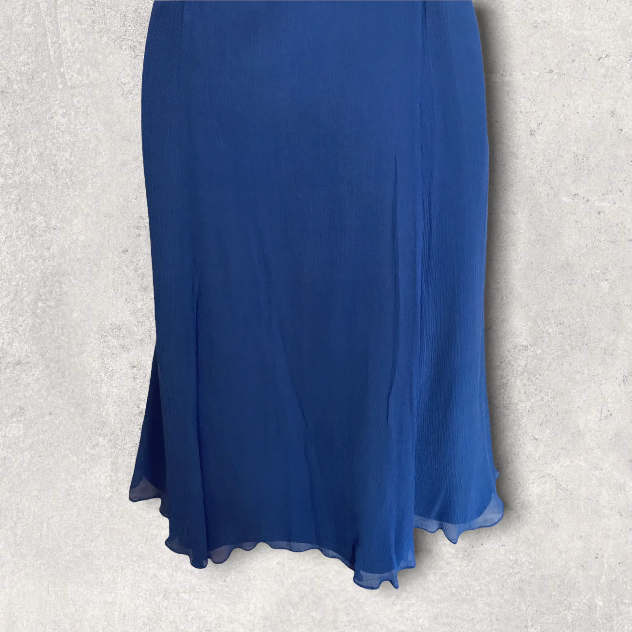 Monsoon Rhumba Blue One Shoulder Silk Dress UK 10 US 6 EU 38 BNWT RRP £135