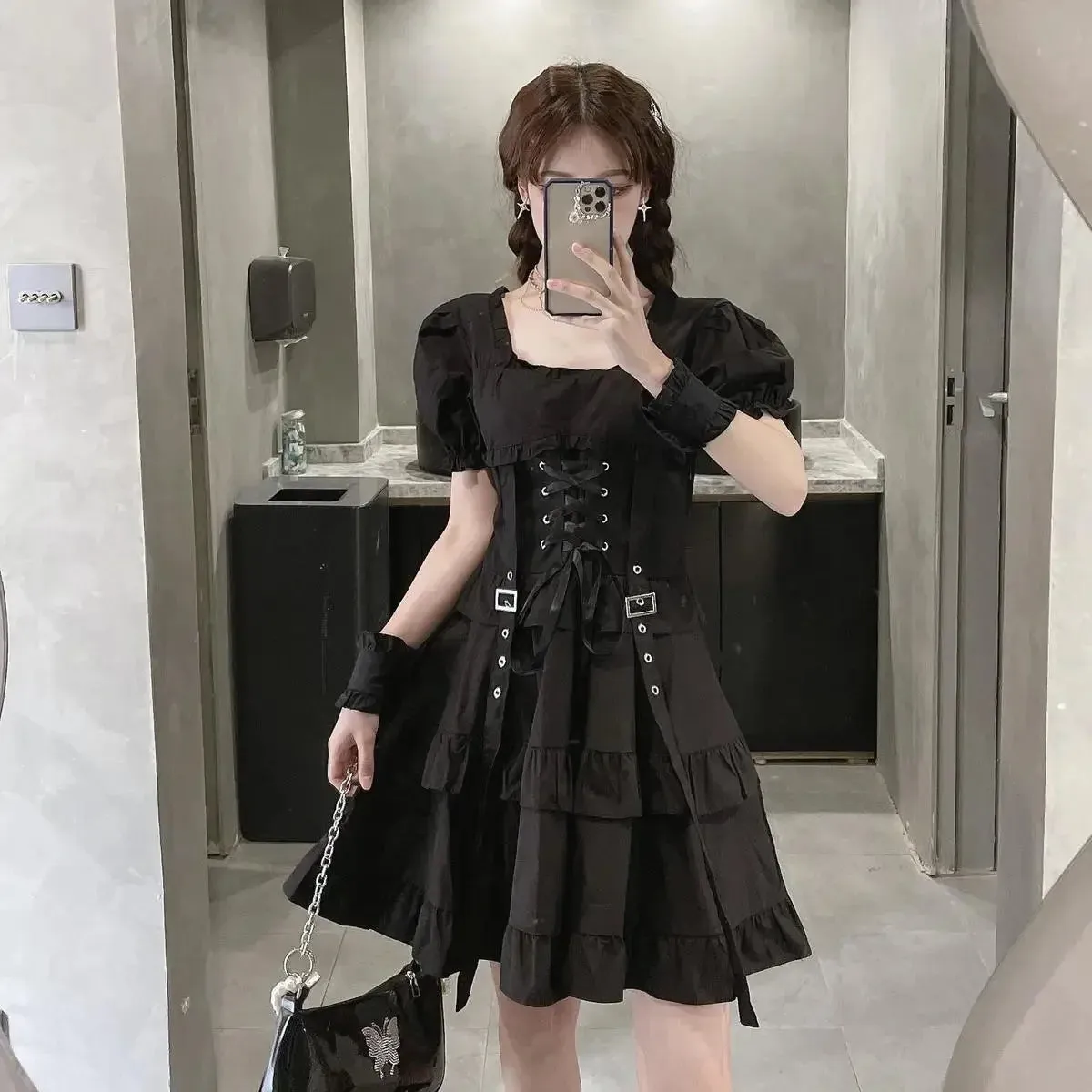 'Moonlight' Black Gothic Lolita Dress