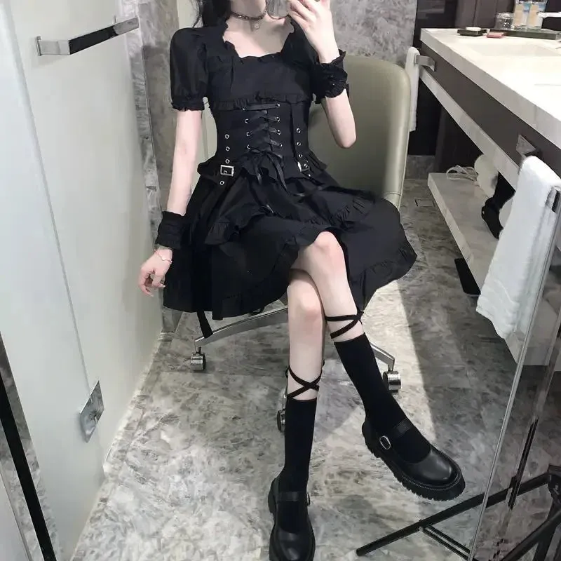 'Moonlight' Black Gothic Lolita Dress