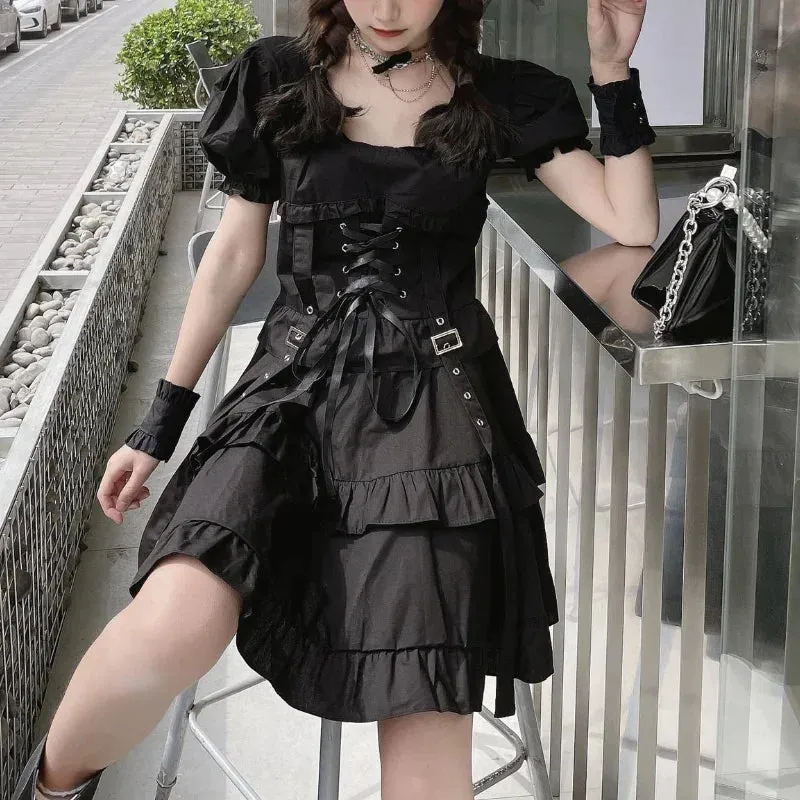 'Moonlight' Black Gothic Lolita Dress