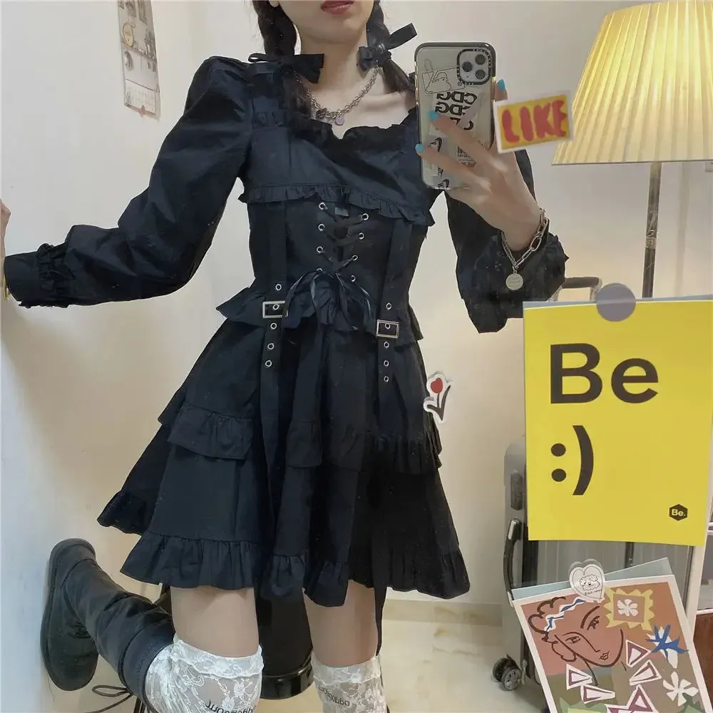 'Moonlight' Black Gothic Lolita Dress