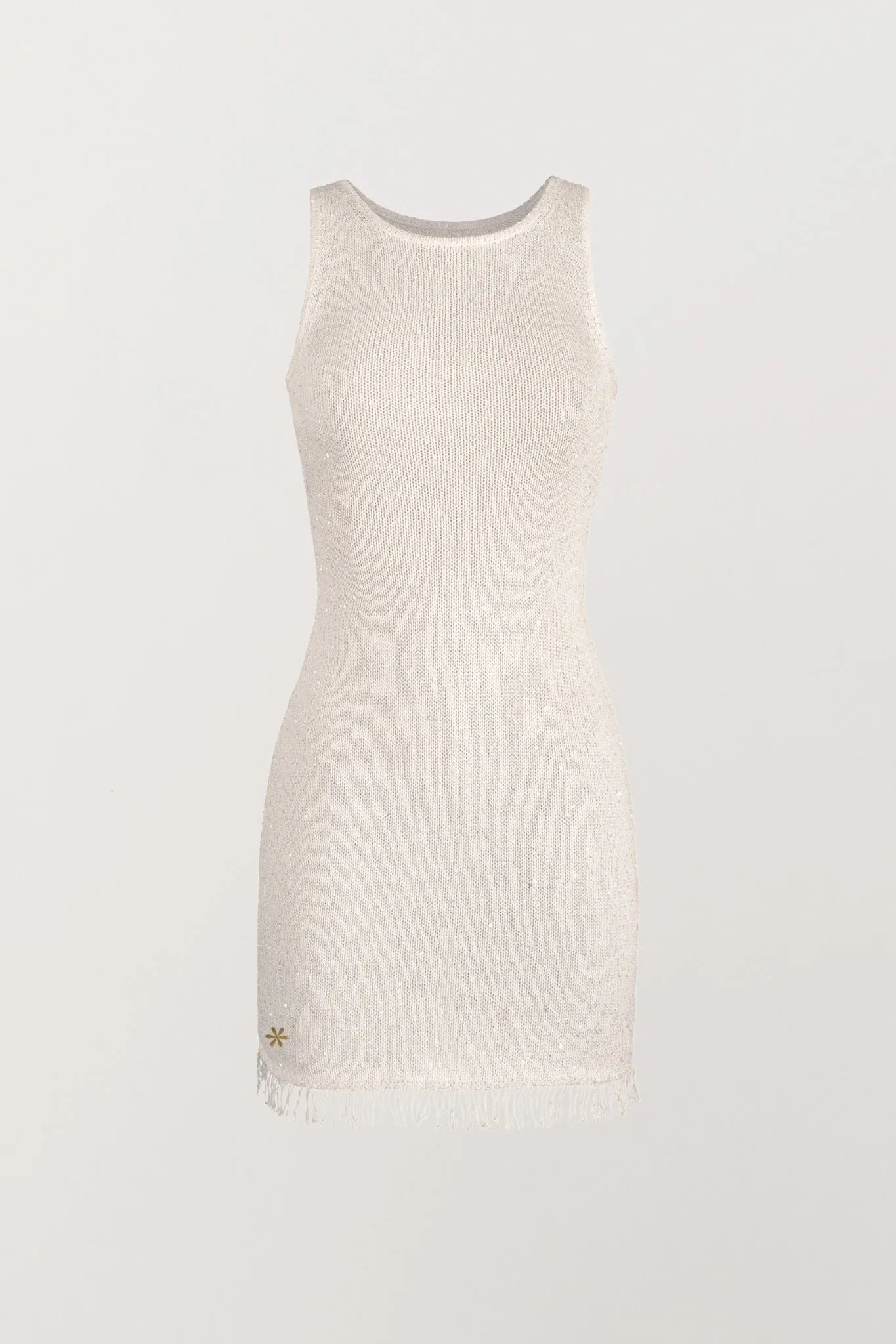 Natalia Mini Dress - Ivory Sequin