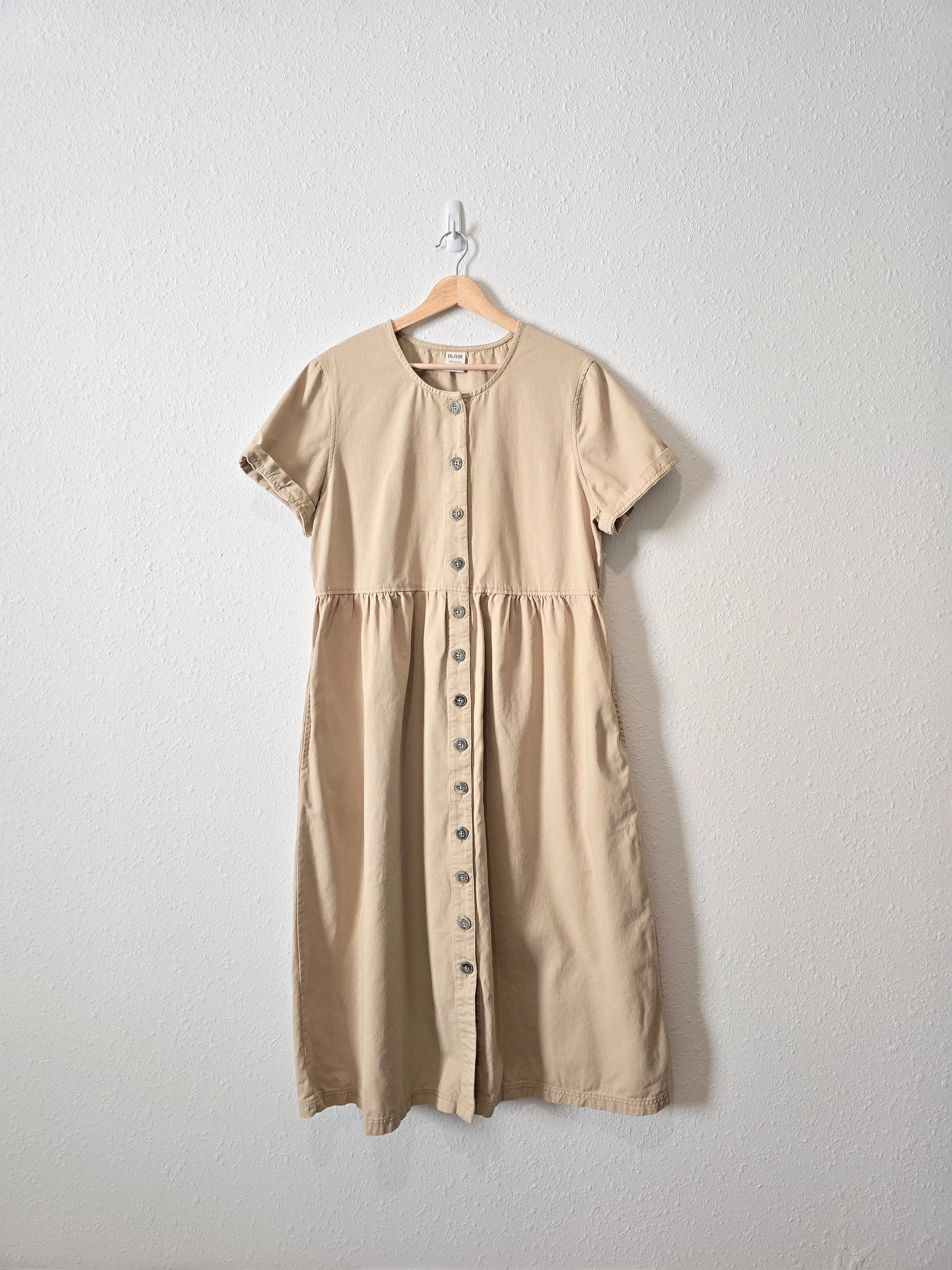 Neutral Babydoll Midi Dress (L)