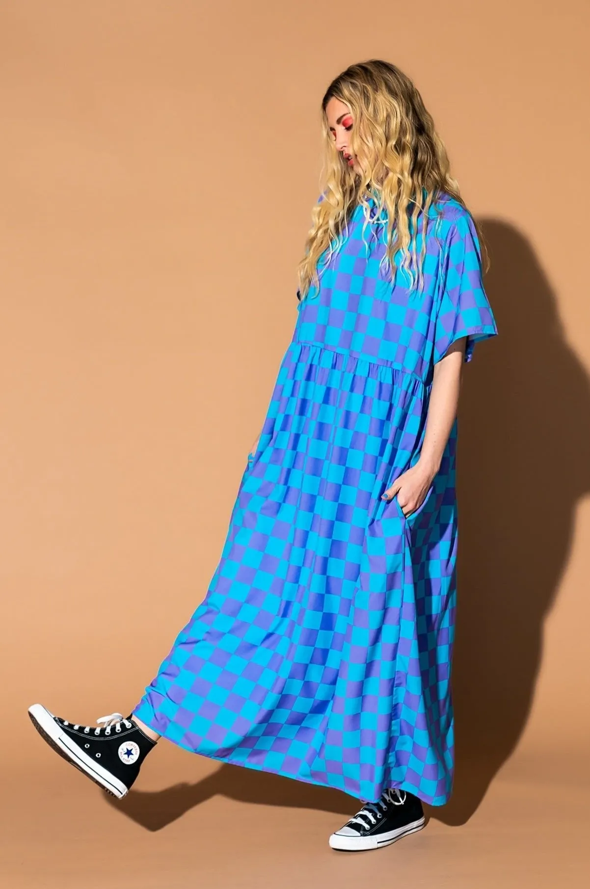 Never Too Much Oversized Dress in Blue   Lilac