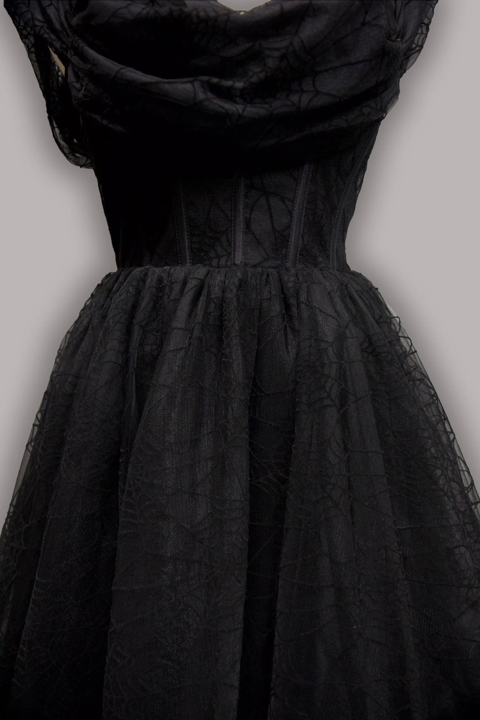 Octavia's Web - Flocked Spider Web Party Dress - PRE-ORDER