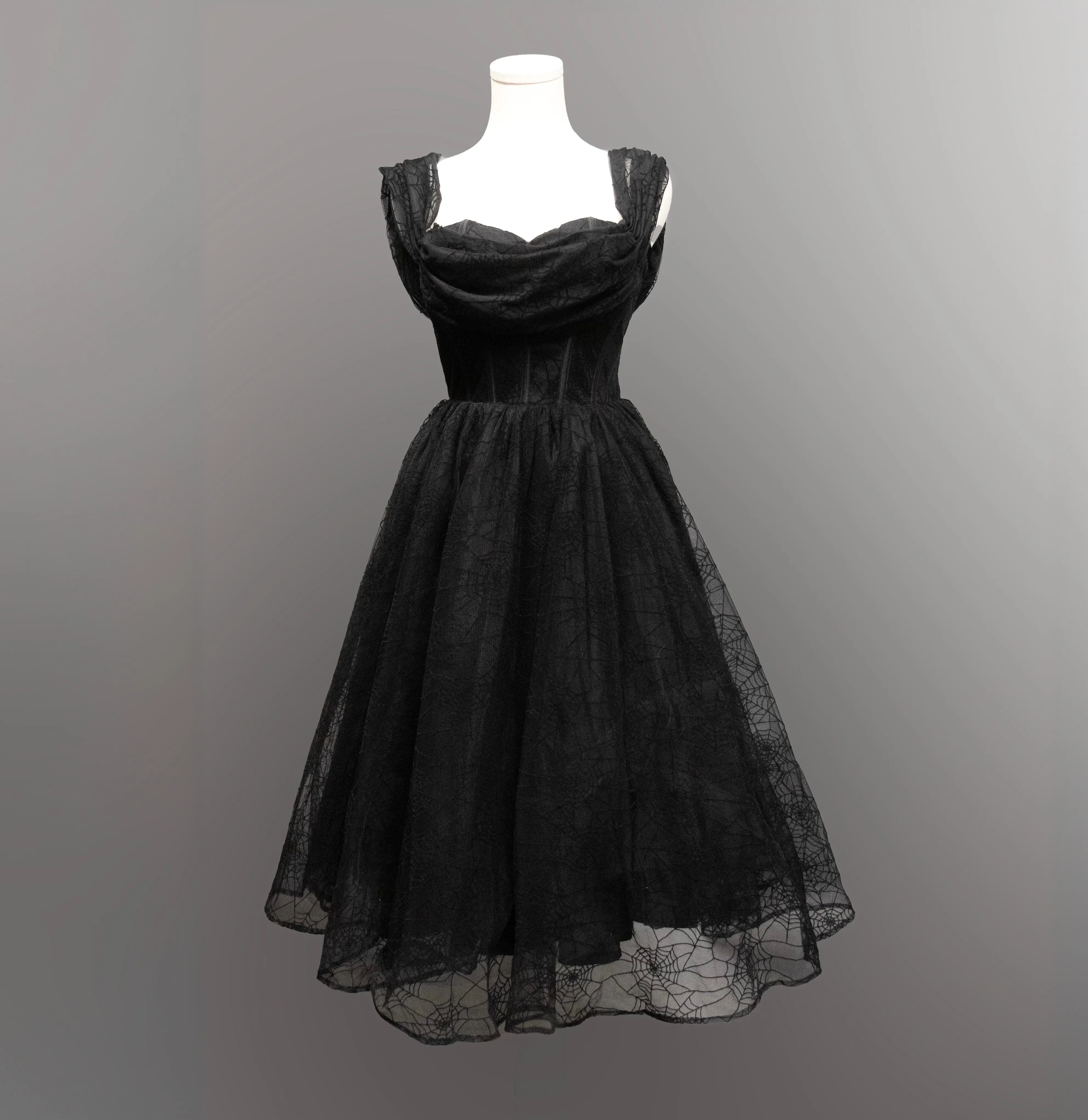 Octavia's Web - Flocked Spider Web Party Dress - PRE-ORDER