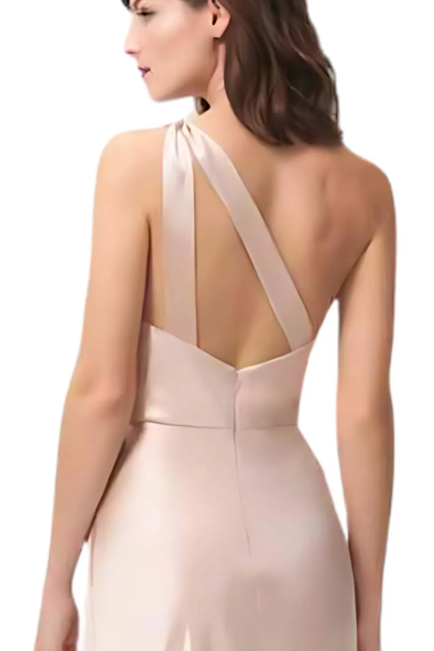 One Shoulder Sleeveless Evening Dress