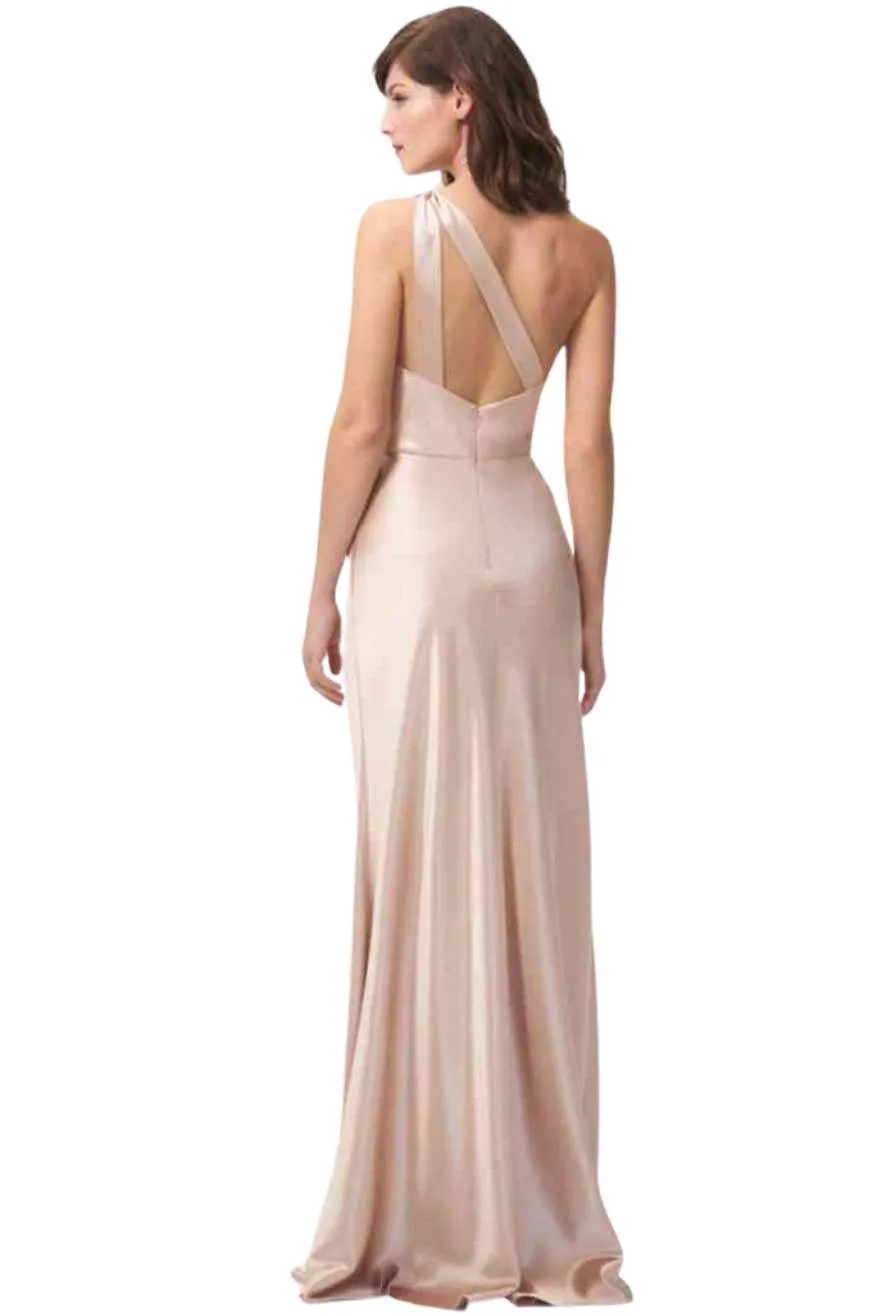 One Shoulder Sleeveless Evening Dress