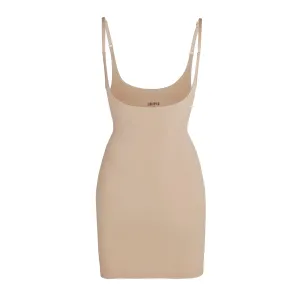 OPEN BUST SLIP DRESS | CLAY