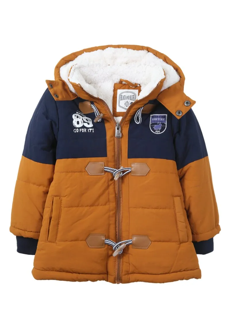 Parka Beltran Niño Camel Black and Blue