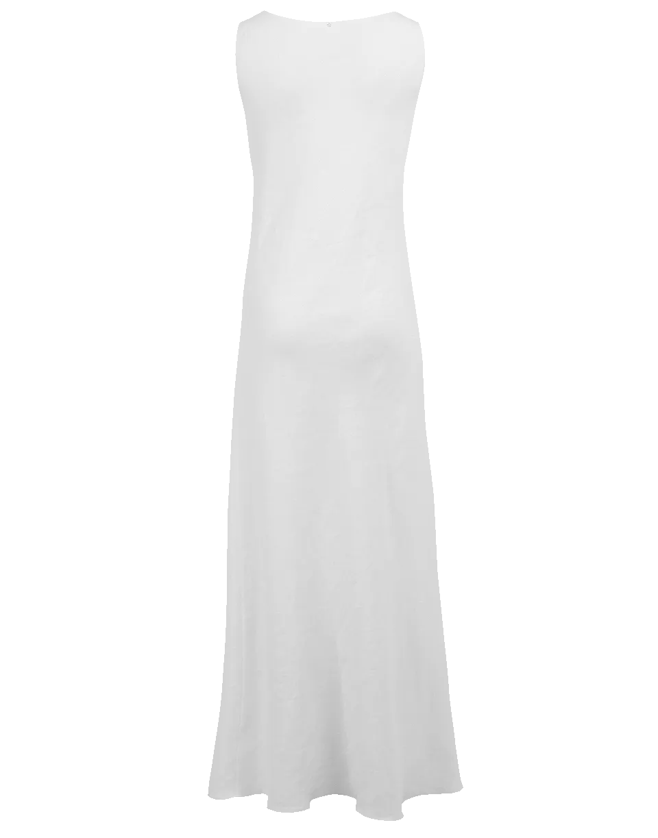 Pillar Bateau Neck Silk Dress