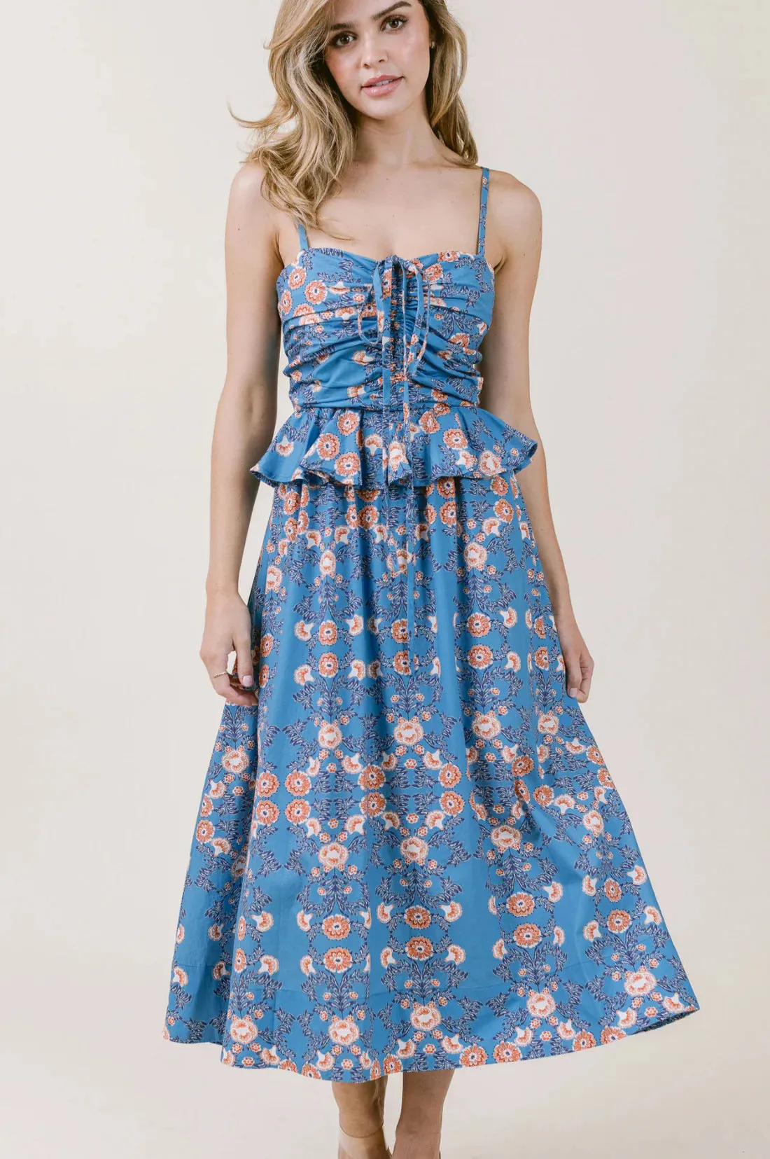 Piper Dress | Indigo Floral