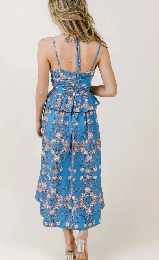 Piper Dress | Indigo Floral