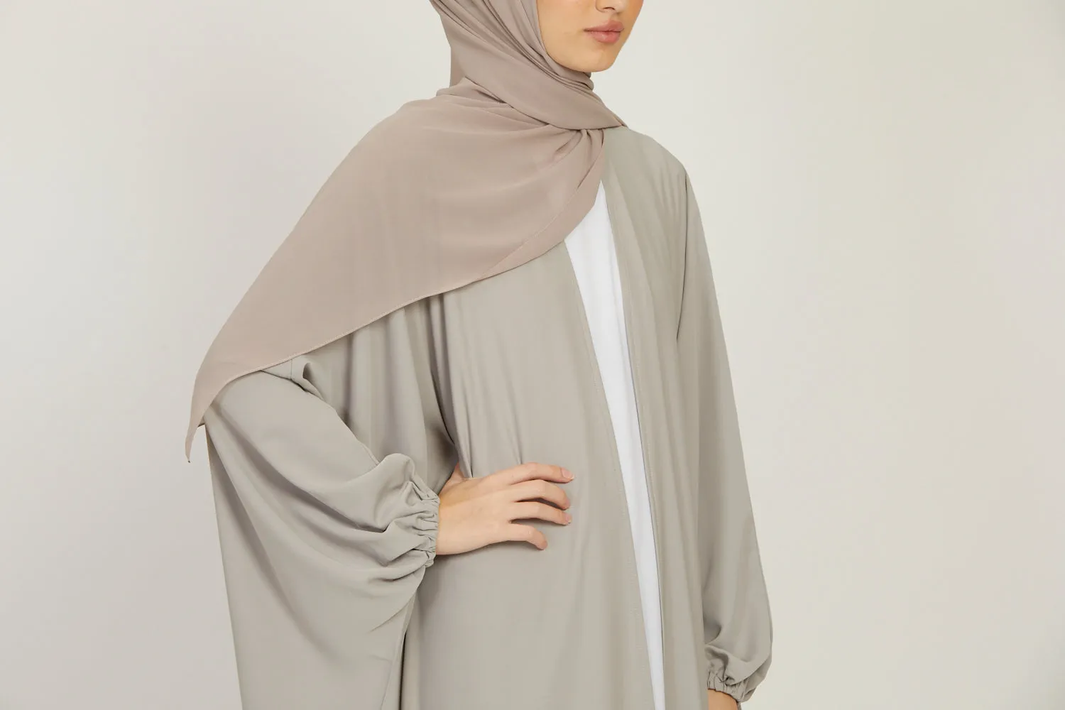 Premium Open Bisht - Natural