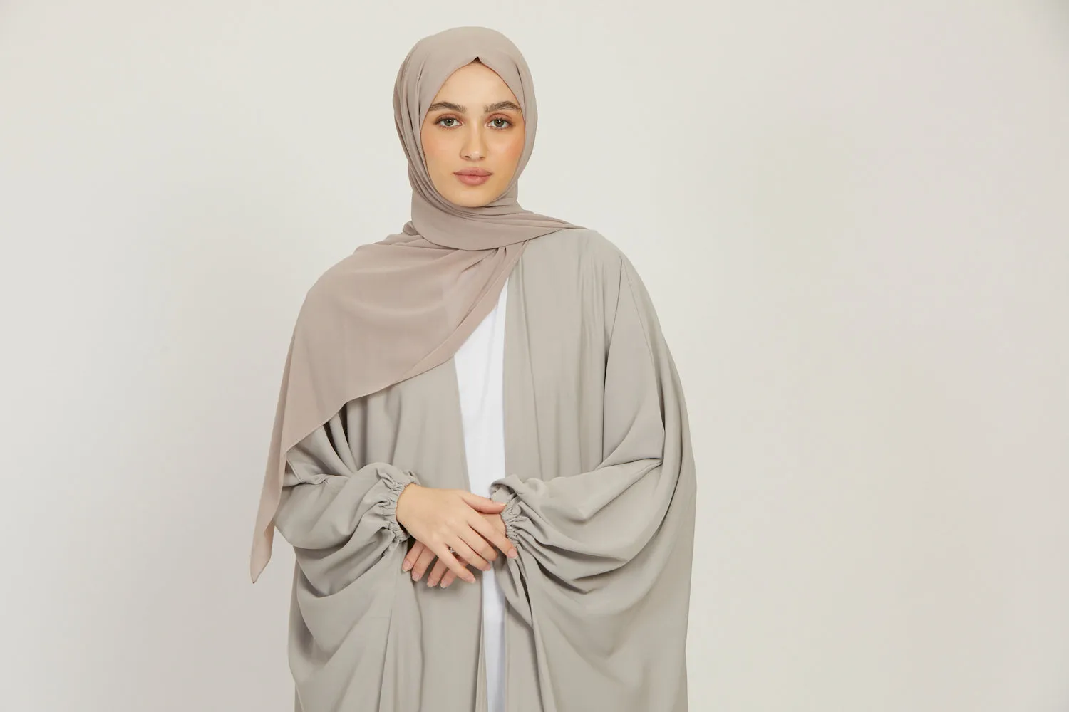 Premium Open Bisht - Natural