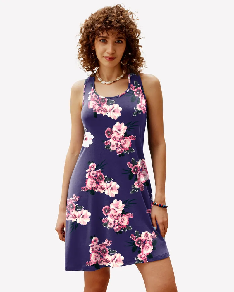 Printed Chemise Racerback Sleep Dress