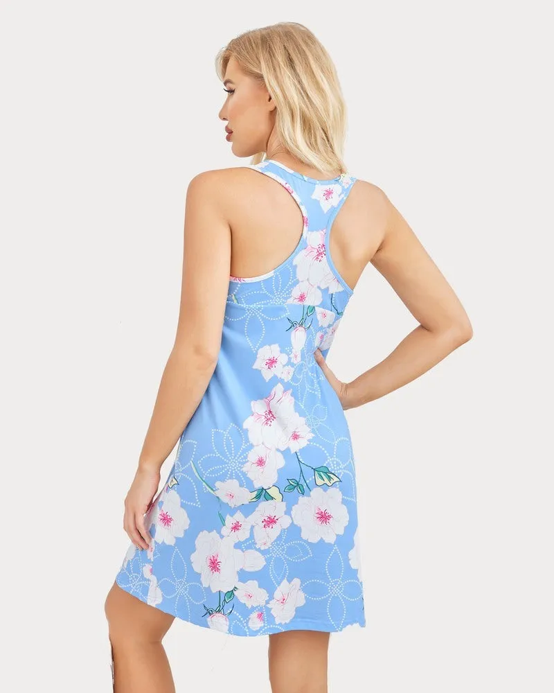 Printed Chemise Racerback Sleep Dress