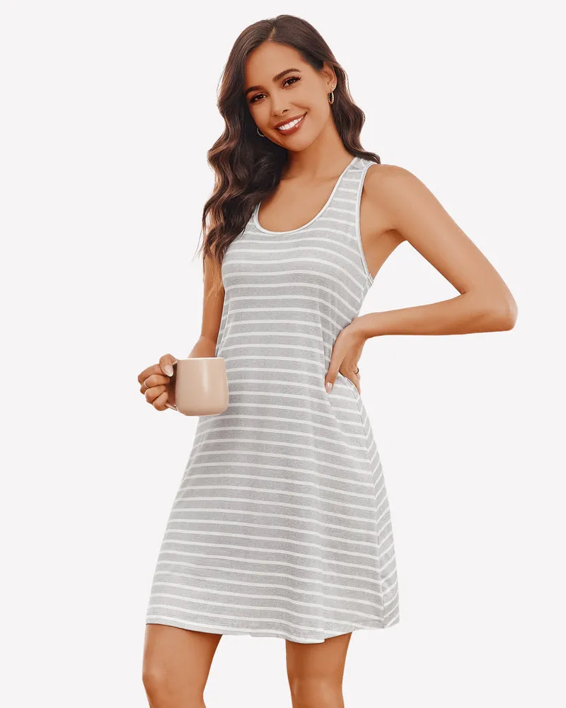 Printed Chemise Racerback Sleep Dress